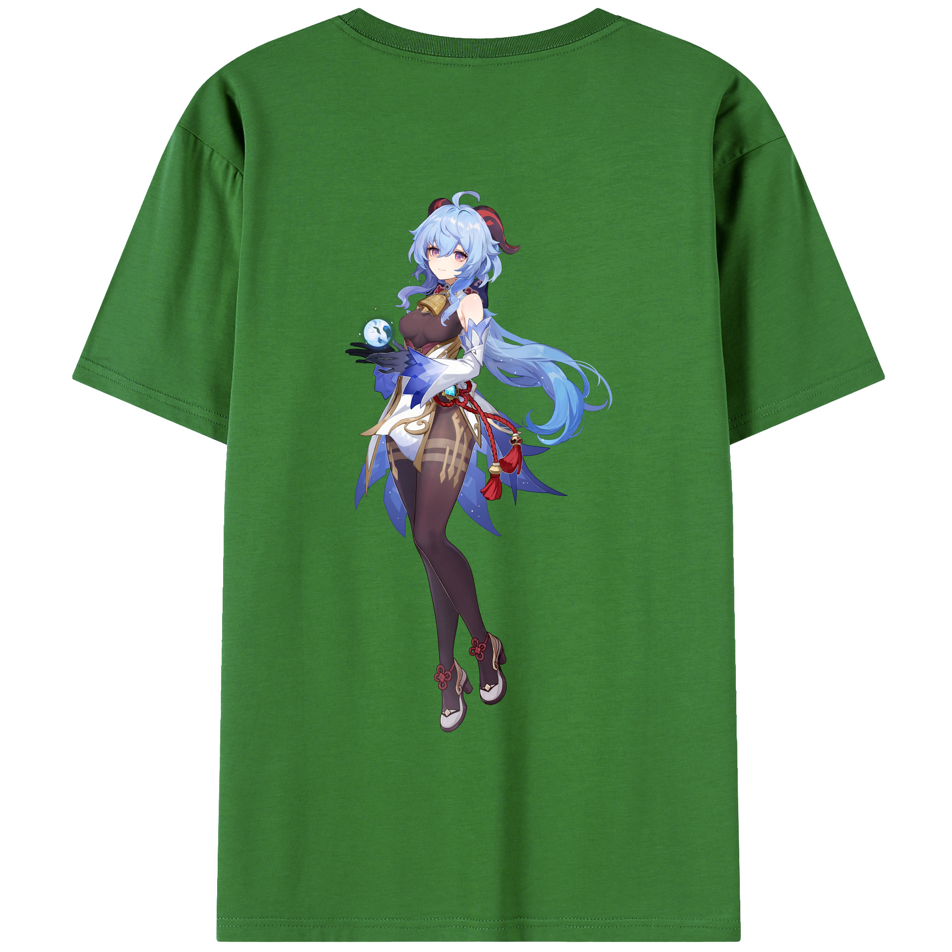 げんし神 甘雨 かんう genshin Ganyu レディース半袖Tシャツ(バックプリント)